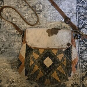 Myra Hair-on Cowhide Aztec Crossbody Bag